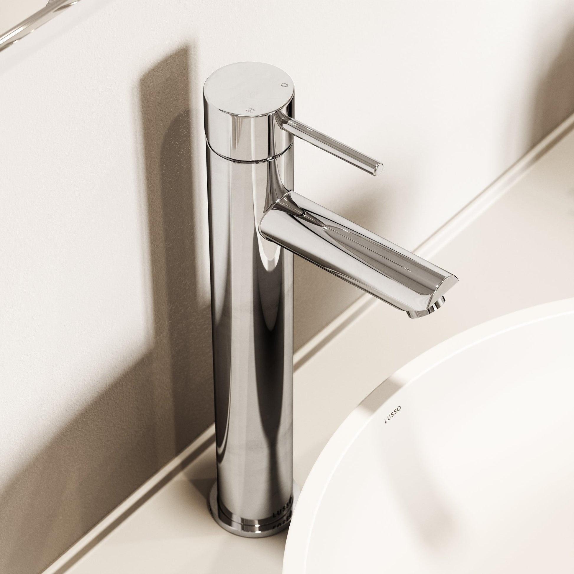 Luxe Monobloc Chrome Basin Tall Mixer Tap