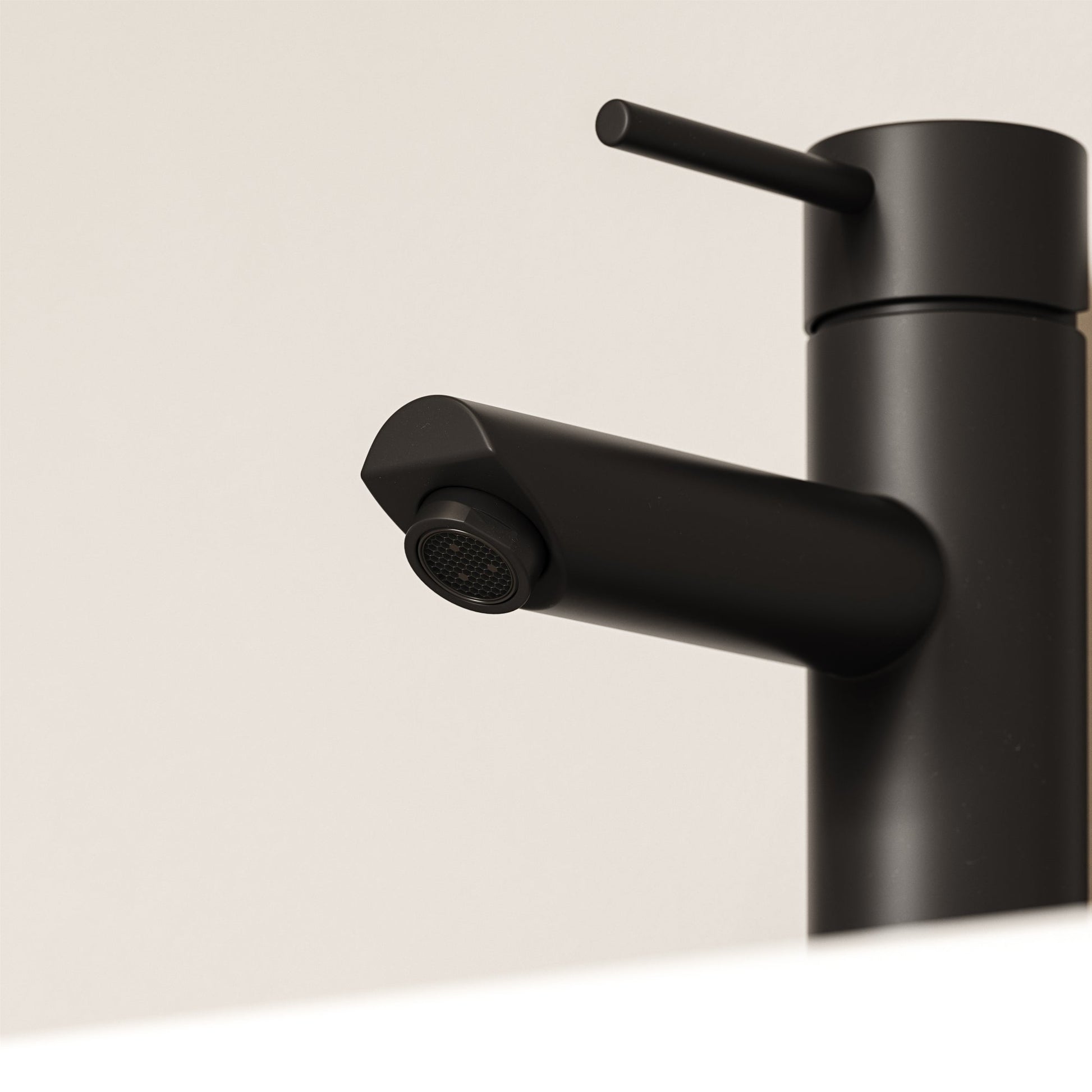 Luxe Monobloc Matte Black Basin Mixer Tap