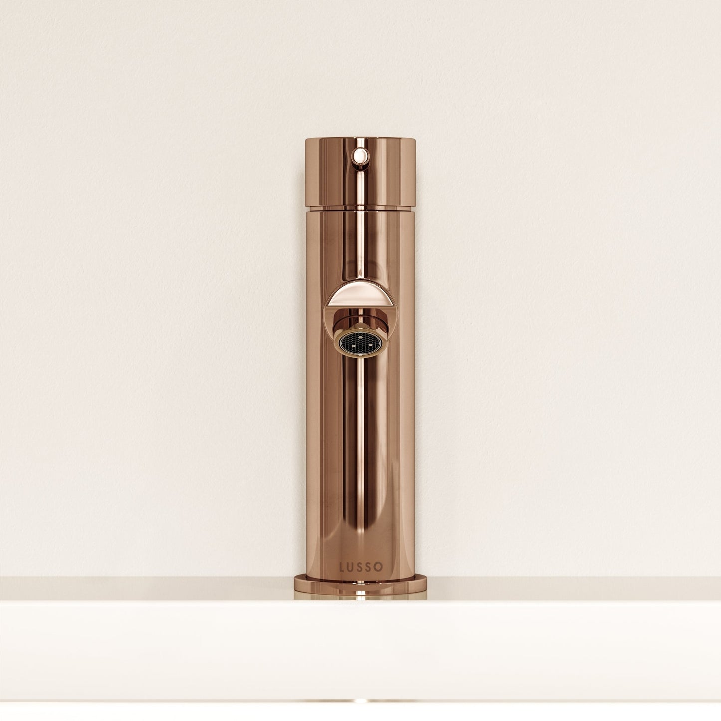 Luxe Monobloc Rose Gold Basin Mixer Tap