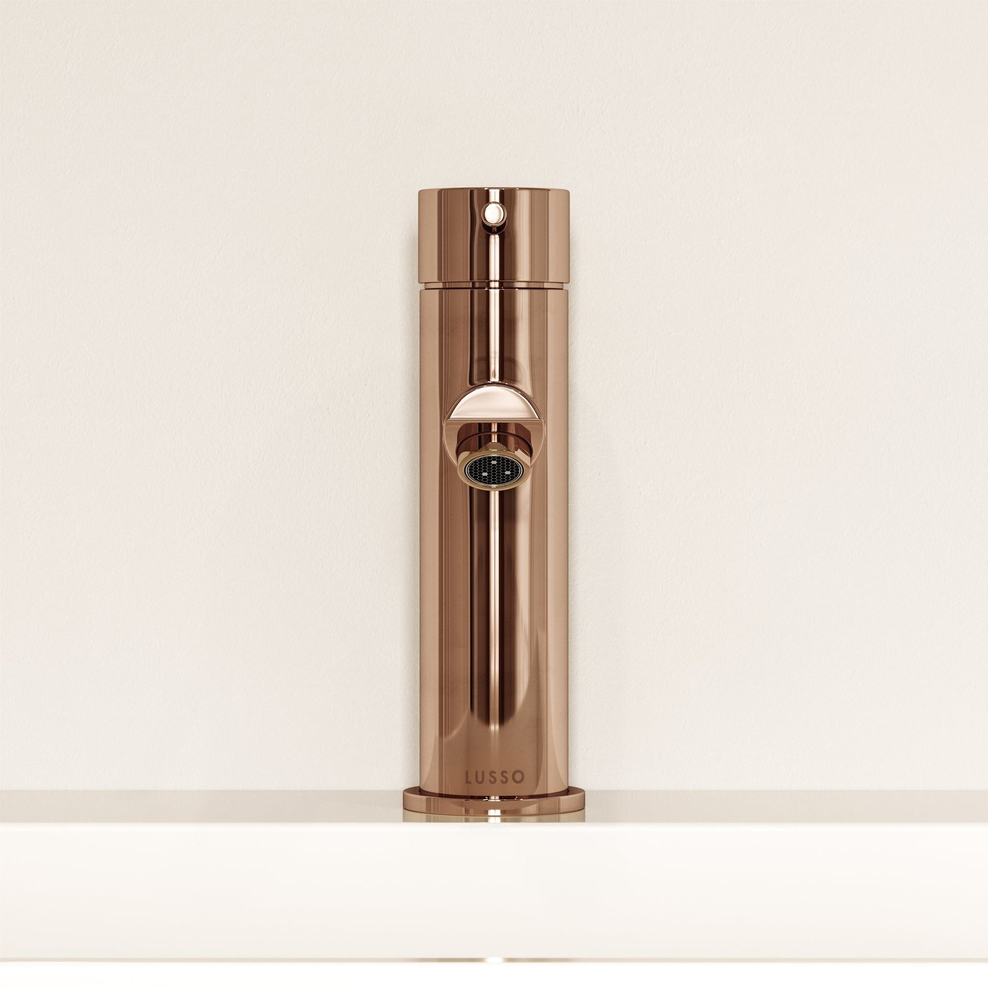 Luxe Monobloc Rose Gold Basin Mixer Tap