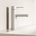 Luxe Monobloc Silk Matte White Basin Mixer Tap