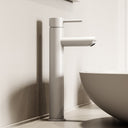 Luxe Monobloc Silk Matte White Basin Tall Mixer Tap