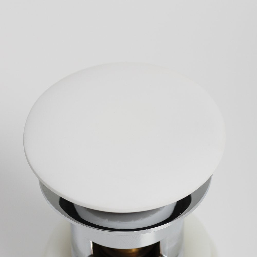 Luxe Polished White Slotted Click Clack Basin Waste