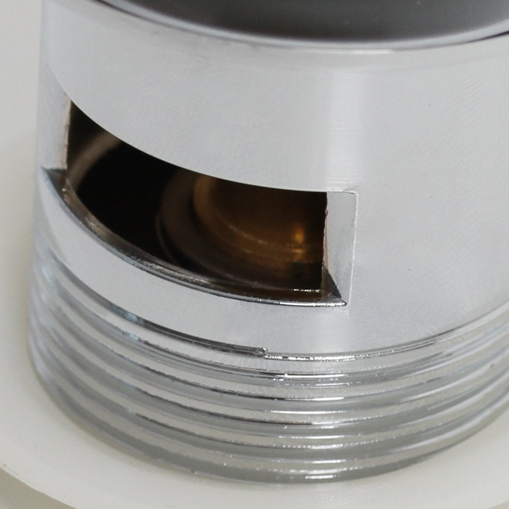 Luxe Polished White Slotted Click Clack Basin Waste