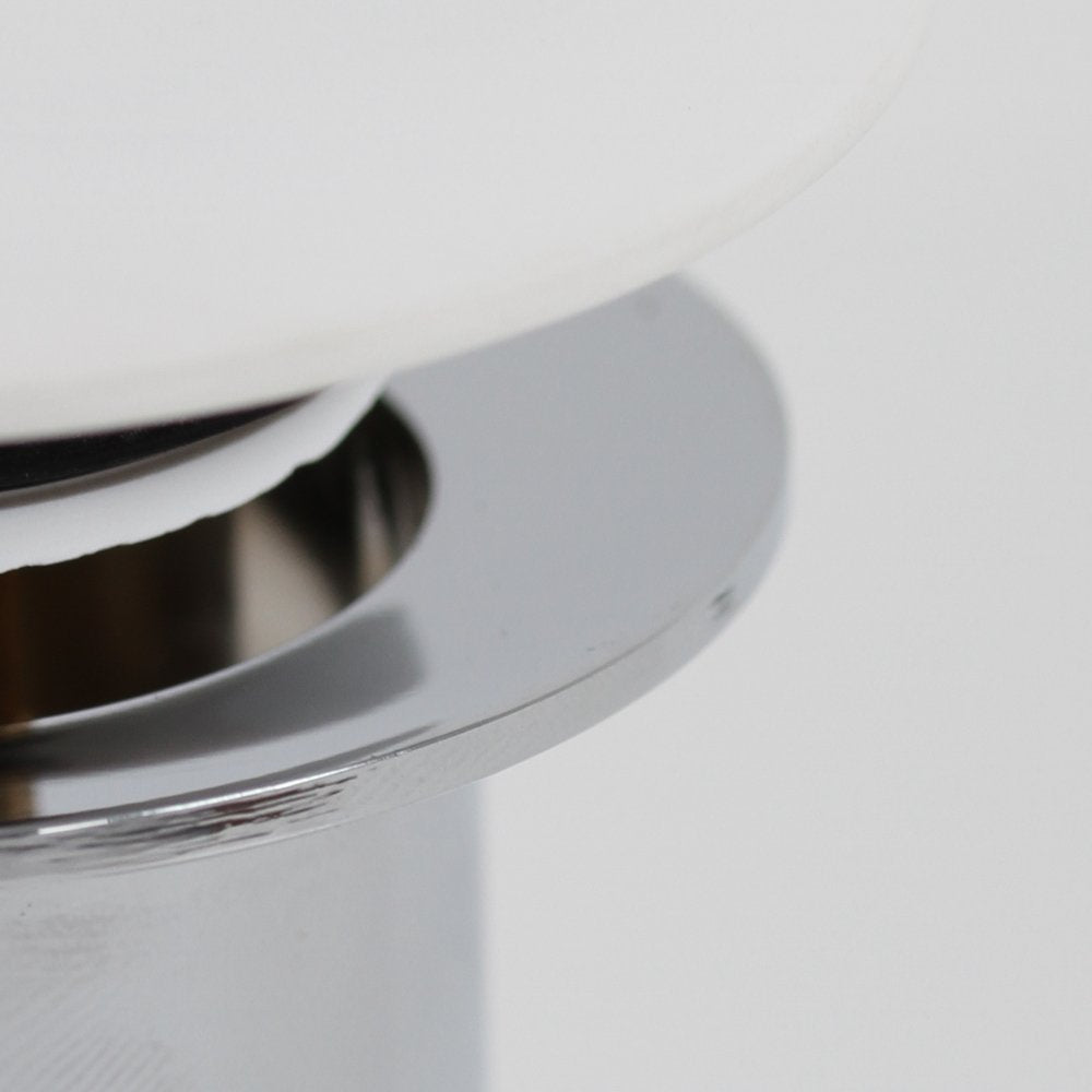 Luxe Polished White Slotted Click Clack Basin Waste