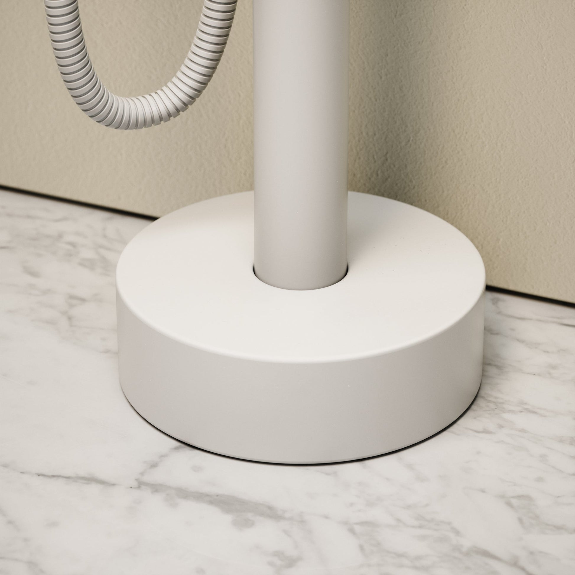 Luxe Silk Matte White Floorstanding Bath Shower Mixer Tap