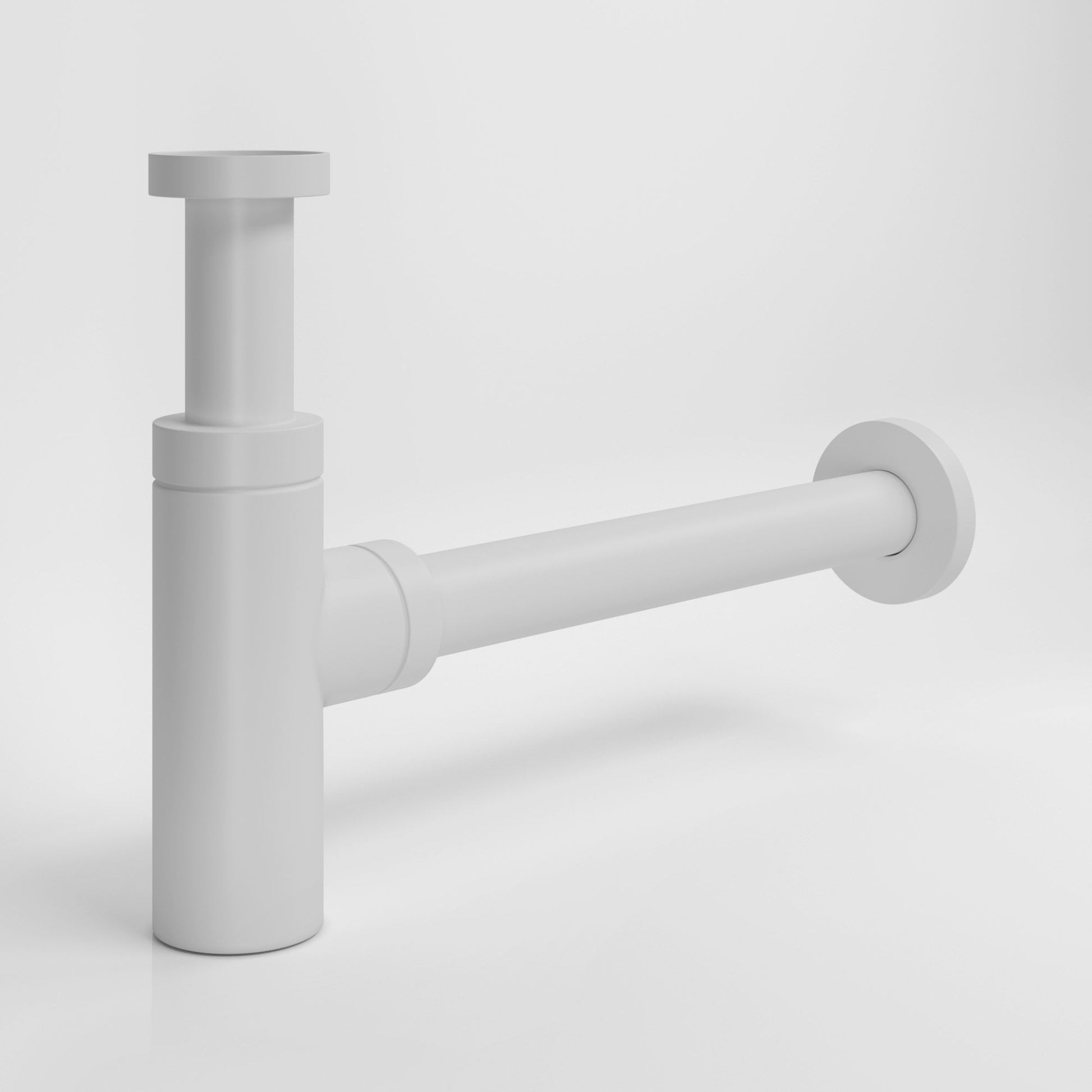 Luxe Silk Matte White Round Bottle Trap