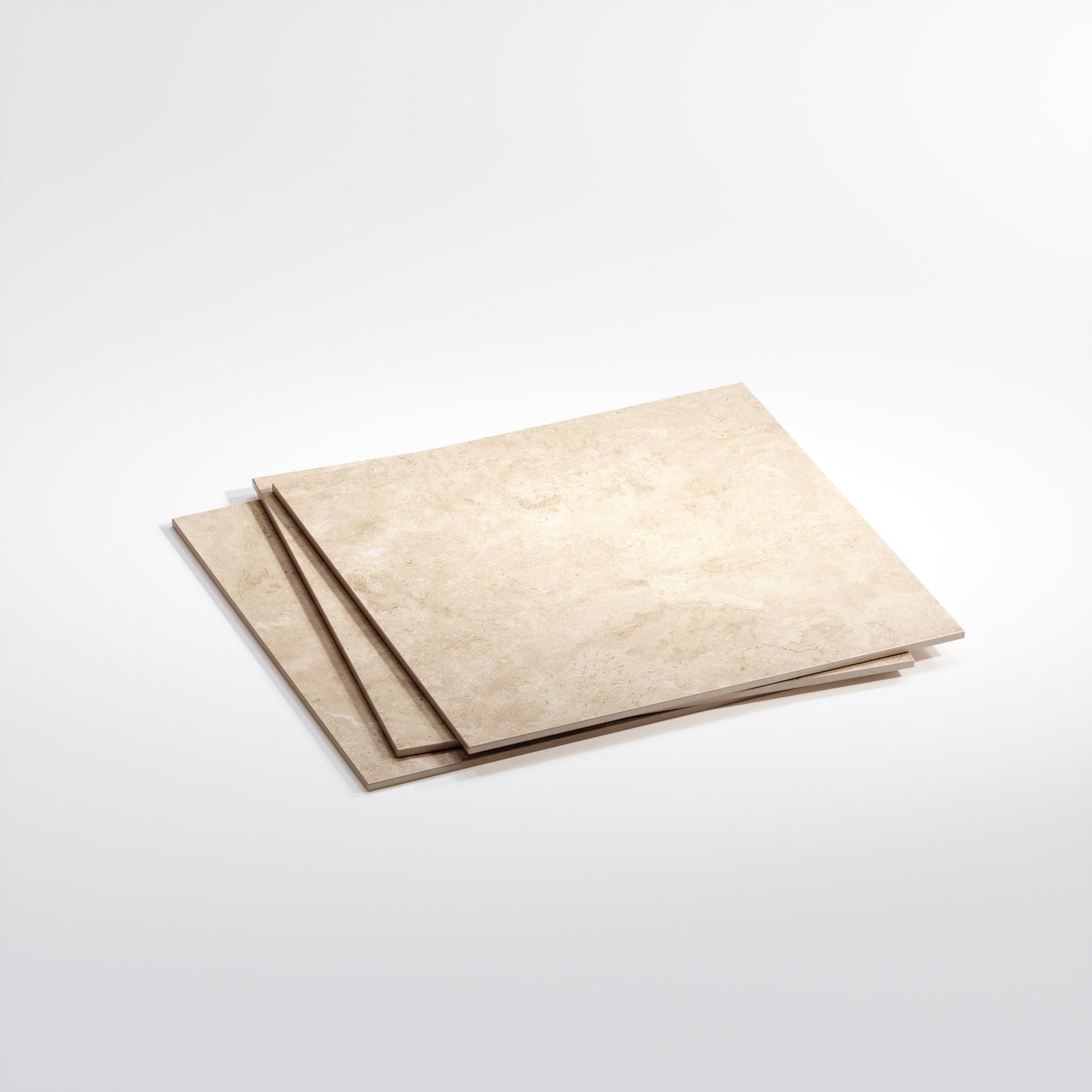Manzoni Natural Travertine Porcelain Tile Wall or Floor Tile 600 x 600mm