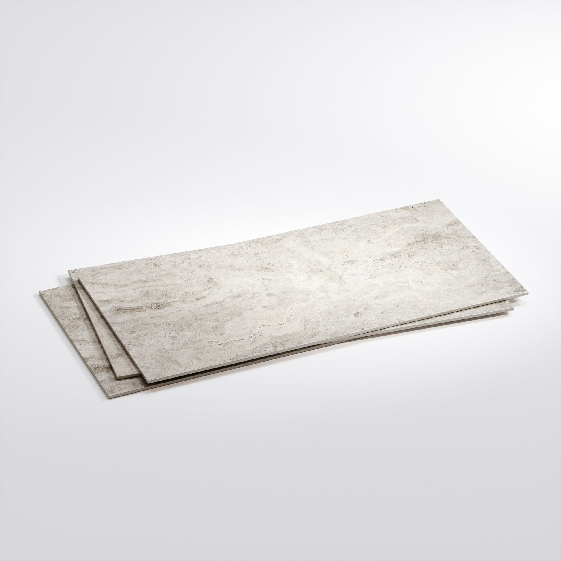 Manzoni White Travertine Porcelain Wall or Floor Tile 1200 x 600mm