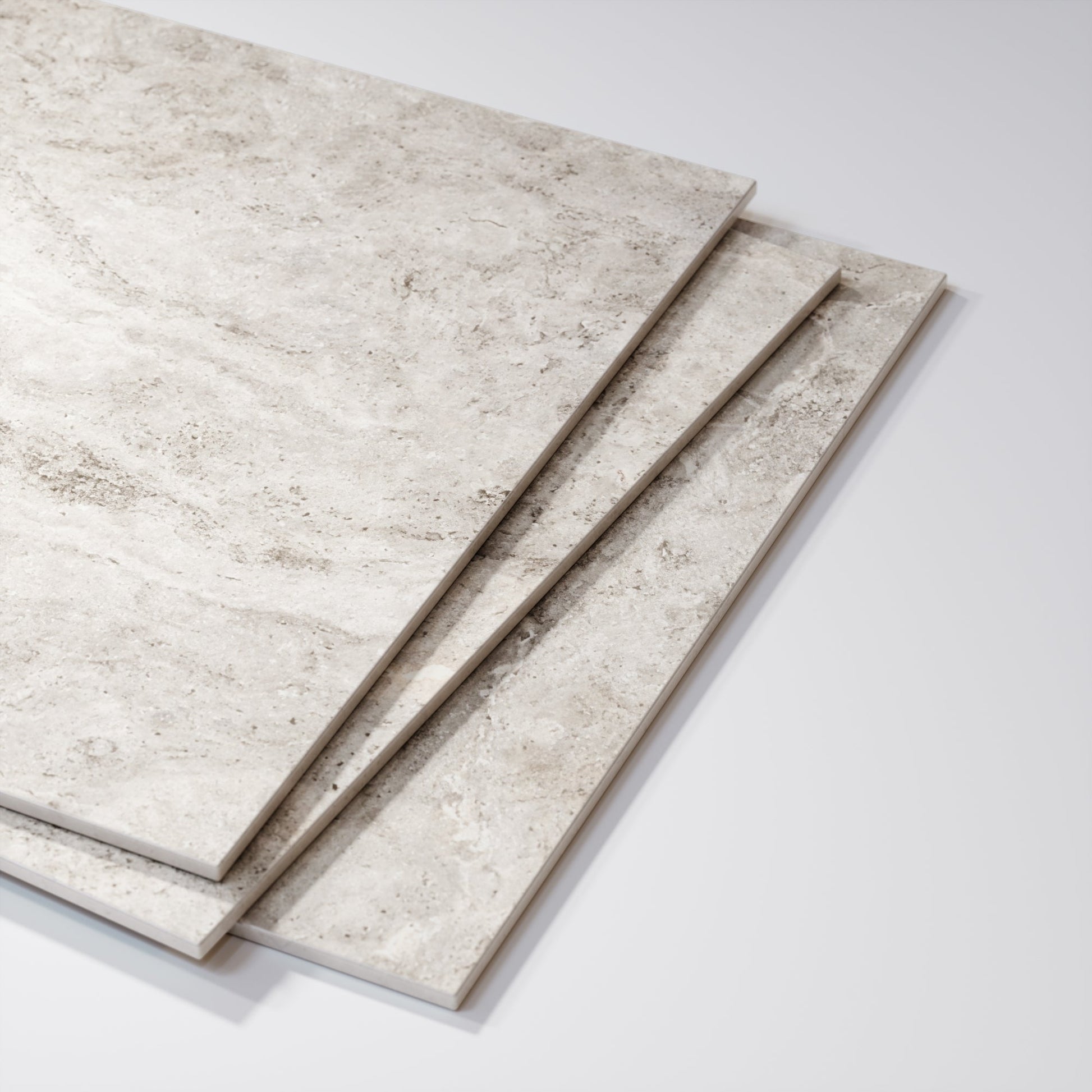 Manzoni White Travertine Porcelain Wall or Floor Tile 1200 x 600mm