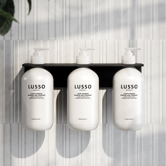 Matte Black Triple Soap Dispenser Wall Bracket