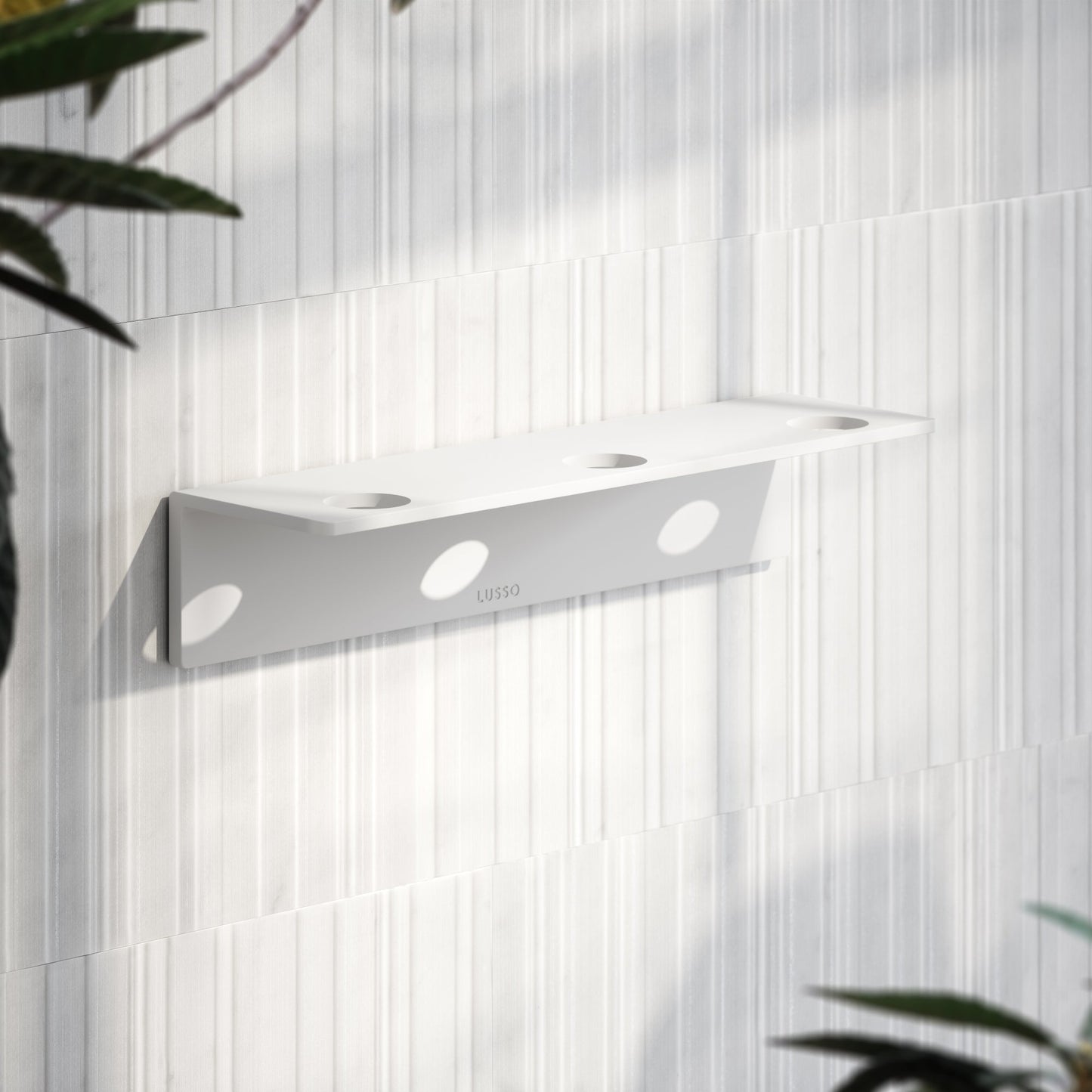 Matte White Triple Soap Dispenser Wall Bracket