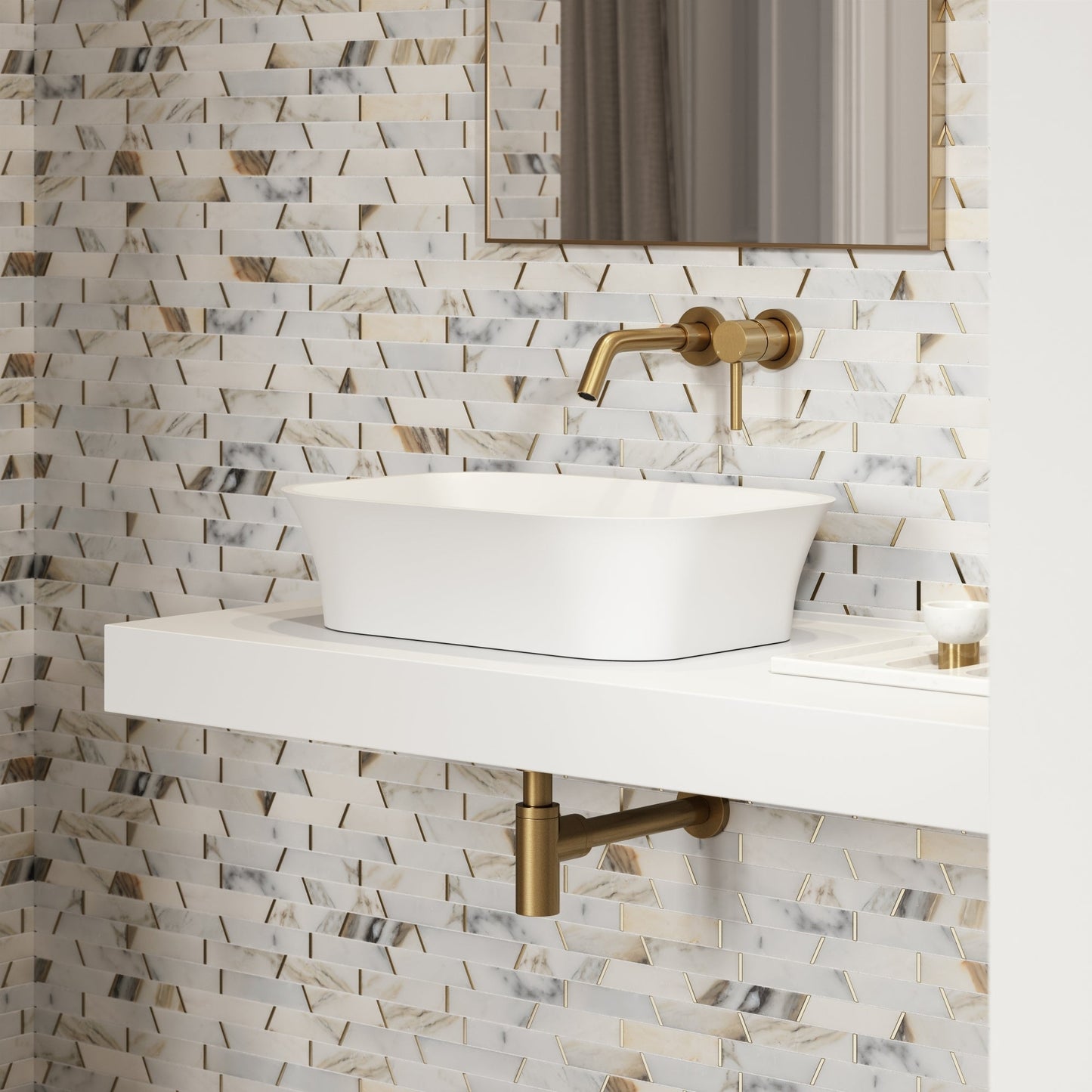 Maya Countertop Stone Basin 550mm