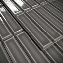 Metro Stirling Grey Glazed Porcelain Bevelled Wall Tile 68 x 280mm
