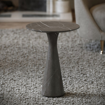 Monet Pietra Grey Marble Side Table 380mm