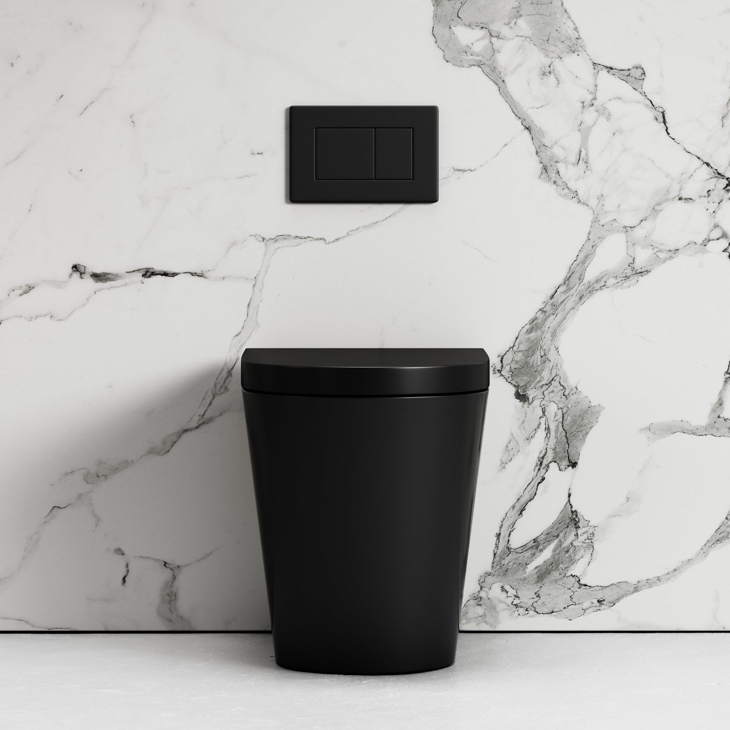 Nera Matte Black Back To Wall Rimless Toilet & Soft Close Seat