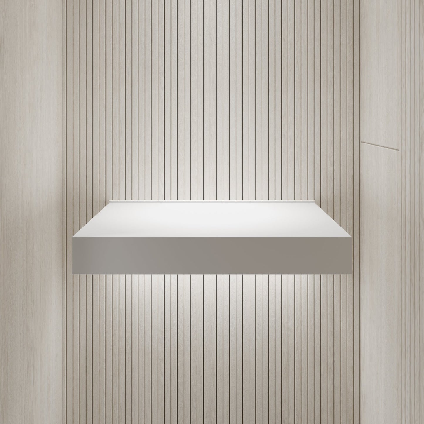 Nuvo Stone Basin 450mm & Stone Wall Hung Countertop Basin Shelf Set