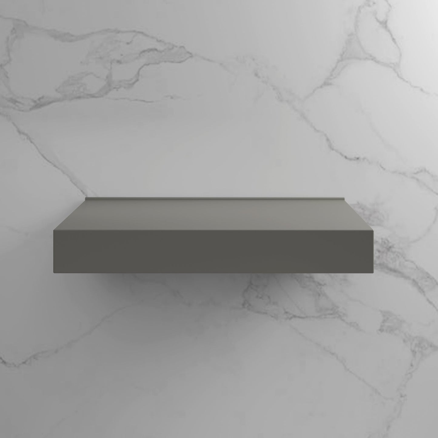 Oasis Stone Basin 600mm & Stone Wall Hung Countertop Basin Shelf Set