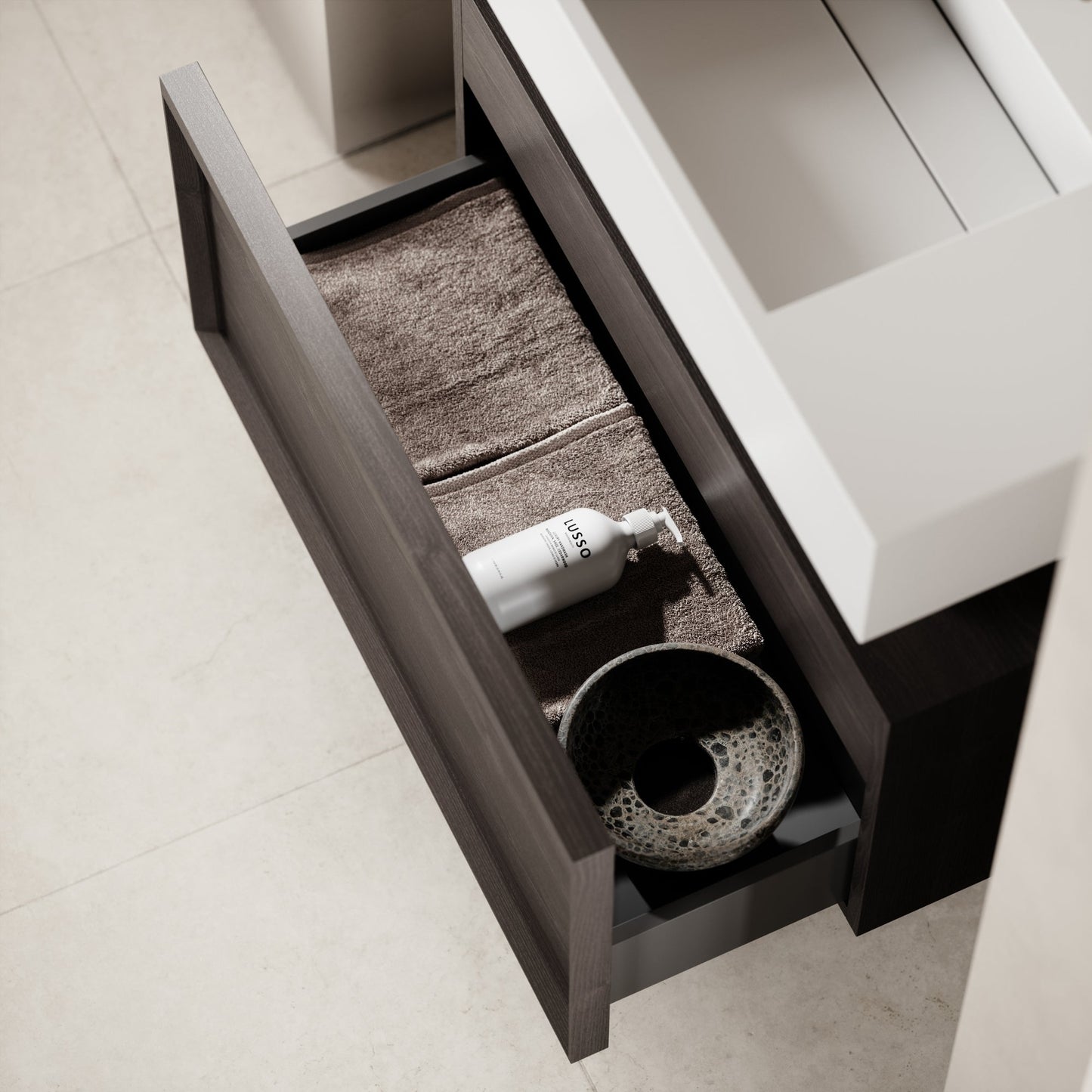 Palermo Grey Oak Vanity Unit 800mm
