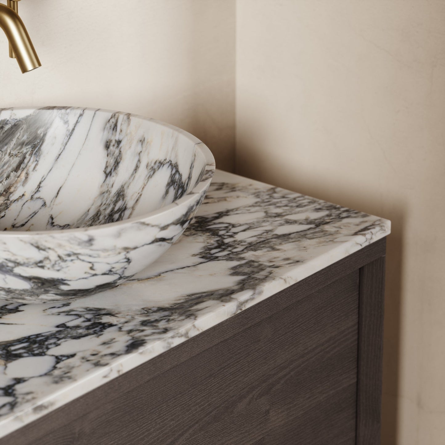 Palermo Grey Oak Vanity Unit 800mm