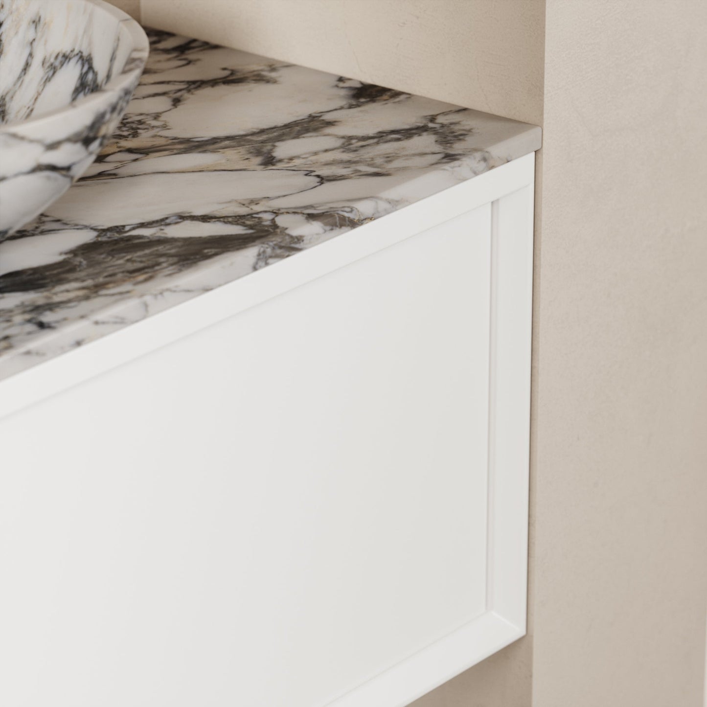 Palermo Matte White Vanity Unit 1000mm