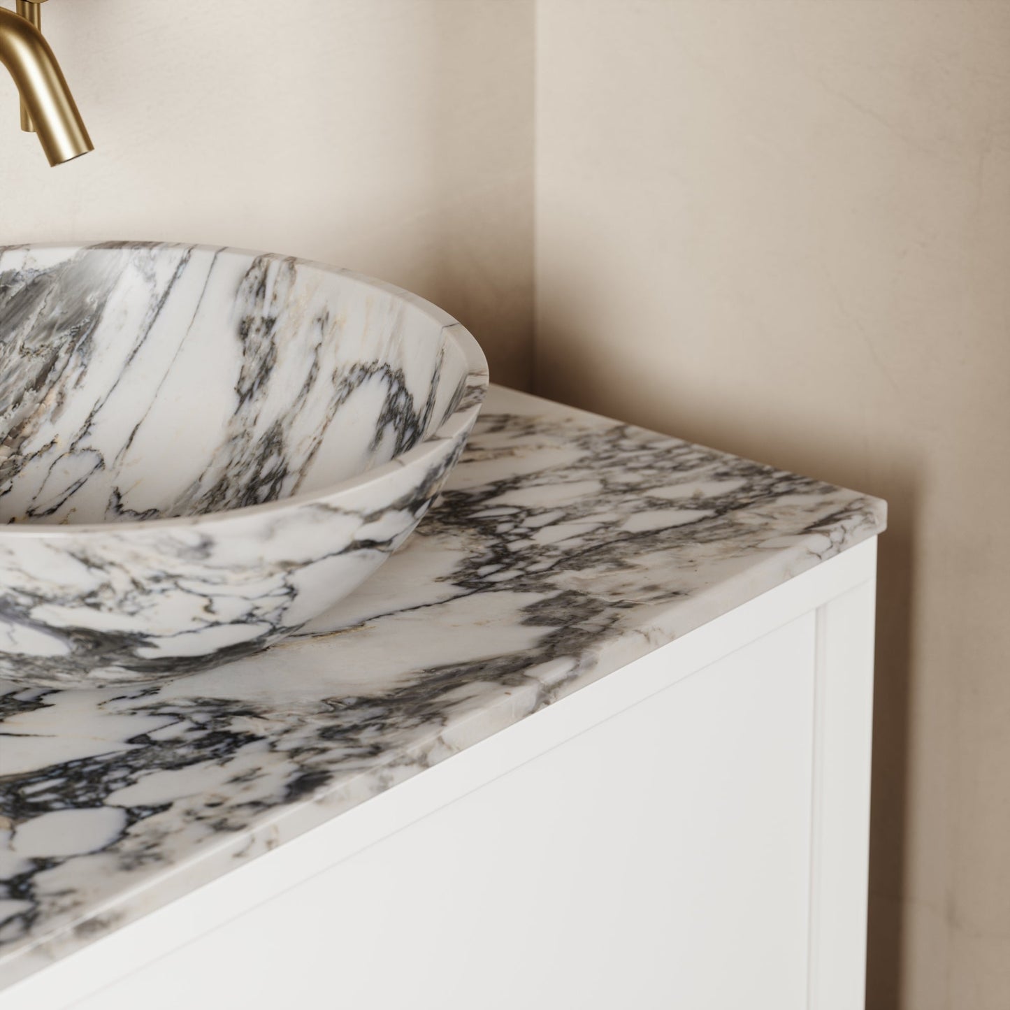 Palermo Matte White Vanity Unit 800mm