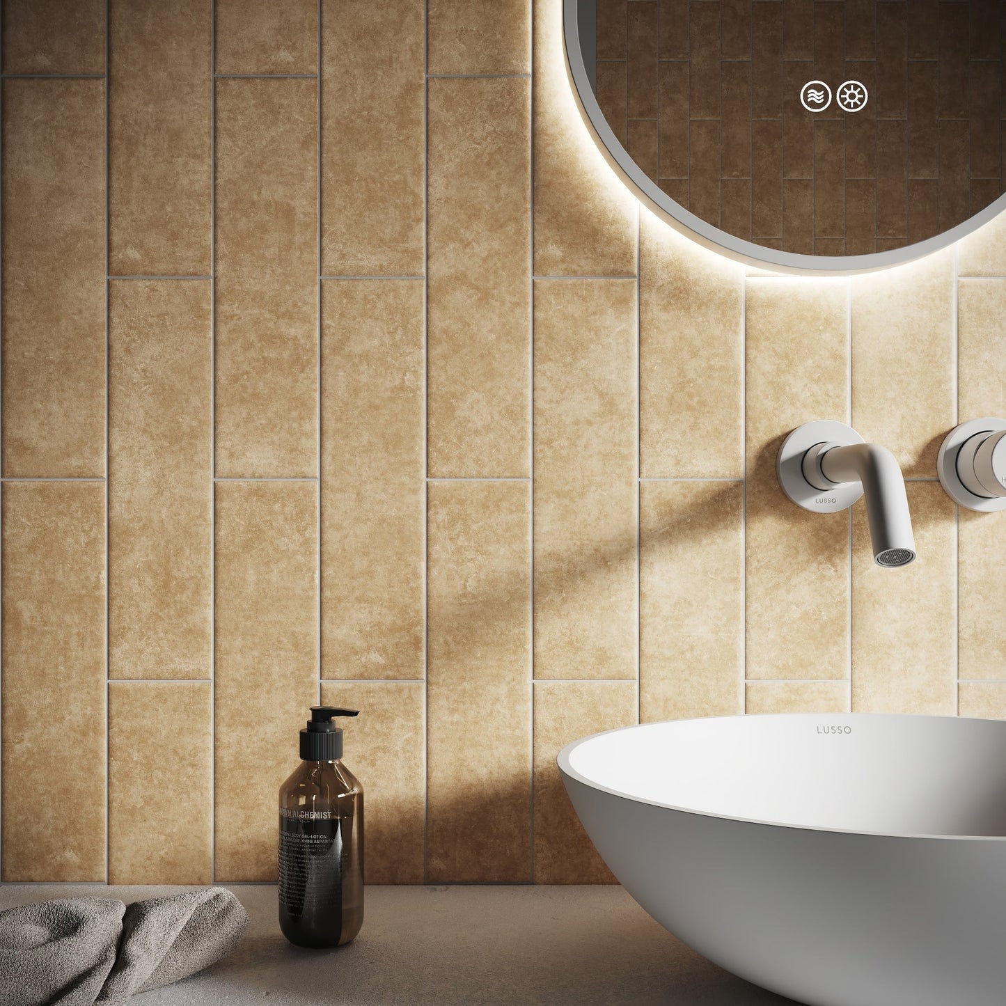 Palma Apricot Bliss Matte Porcelain Brick Wall Tile