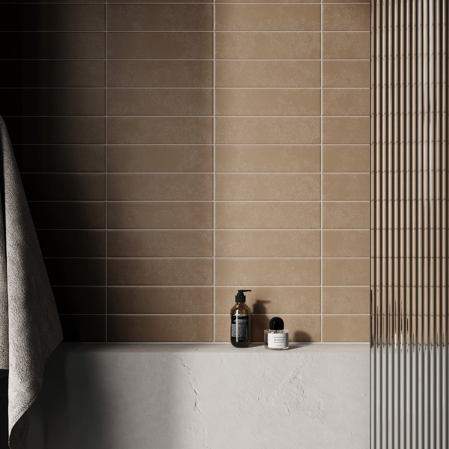 Palma Classic Mocha Matte Porcelain Brick Wall Tile