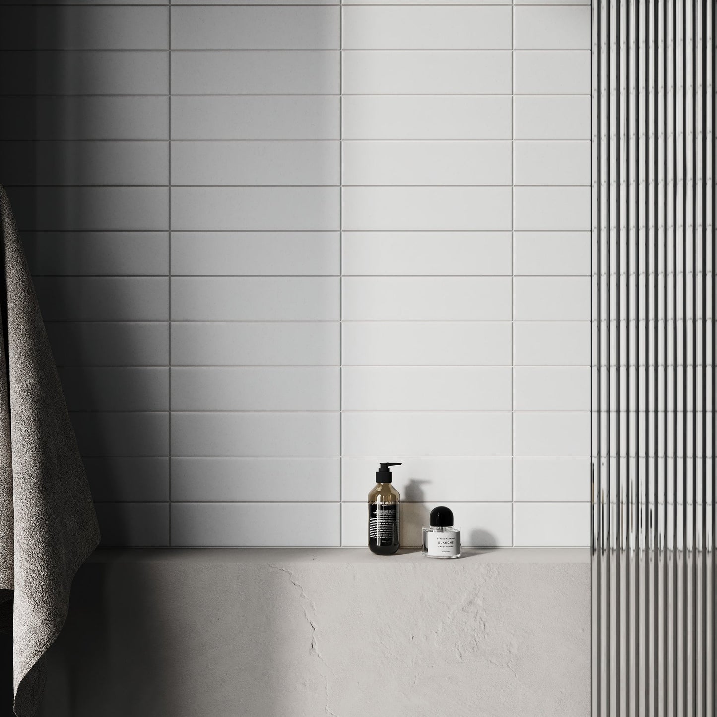 Palma Whispering Ash Grey Matte Porcelain Brick Wall Tile