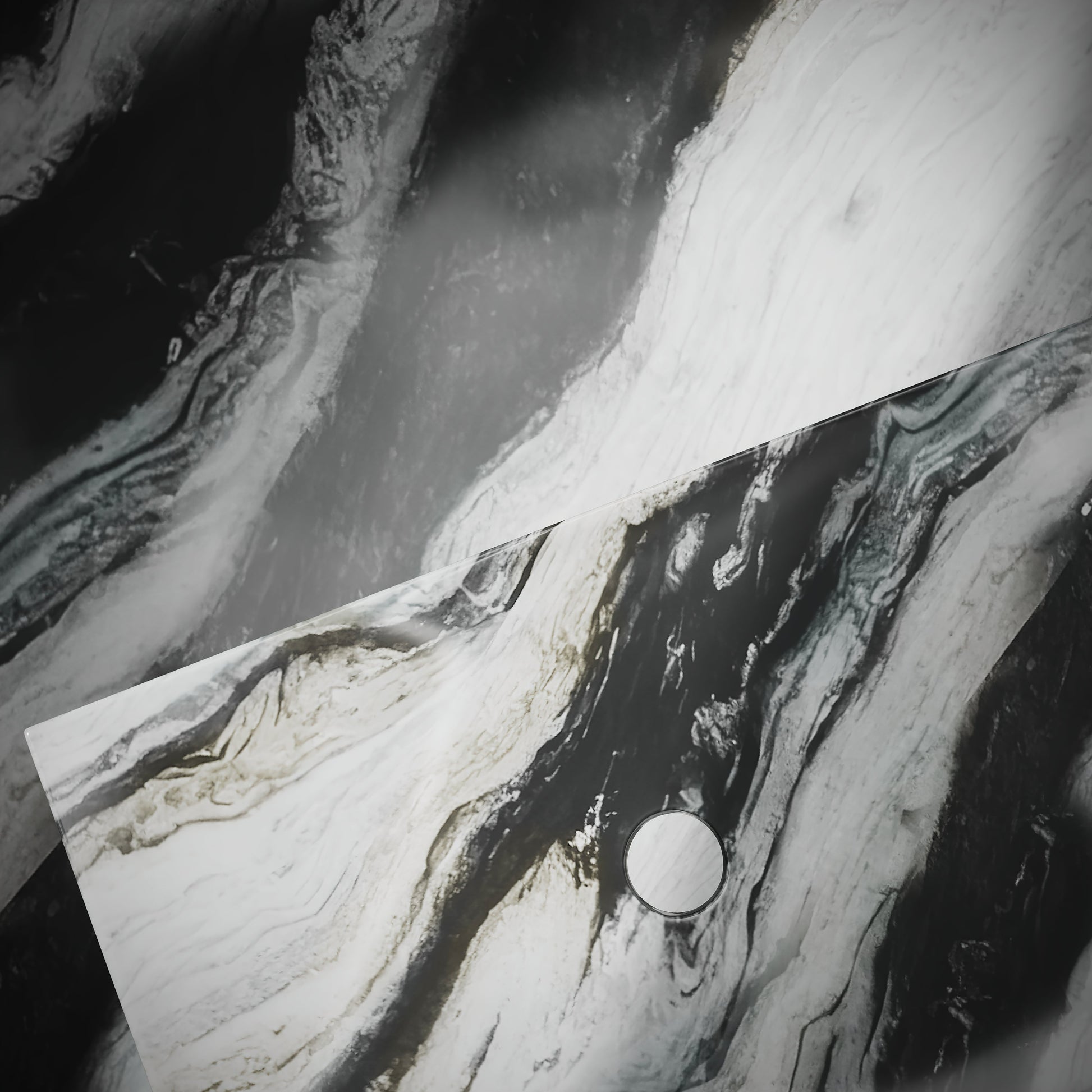 Levitare Panda Marble Ultra Thin Wall Mounted Basin 1200mm (Offset Waste)