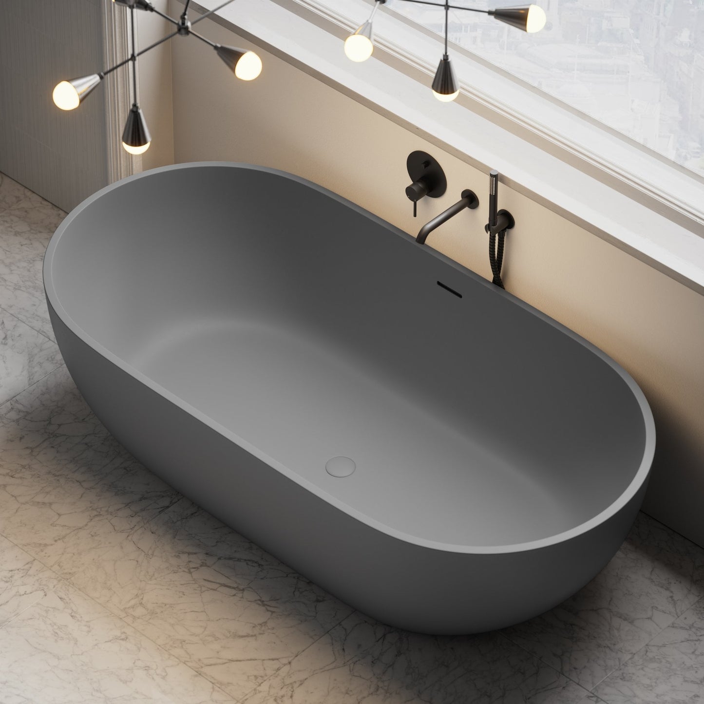 Picasso Clay Freestanding Stone Bath 1780mm