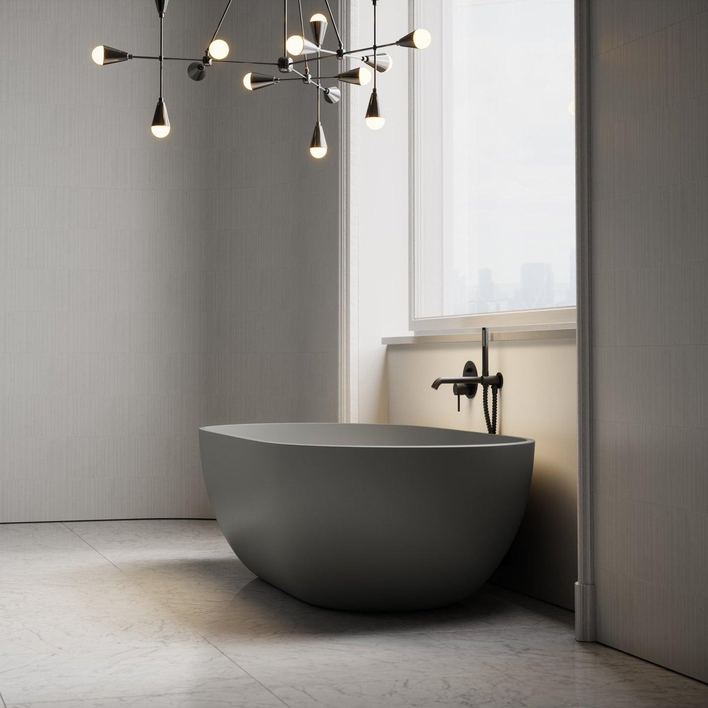 Picasso Clay Freestanding Stone Bath 1780mm