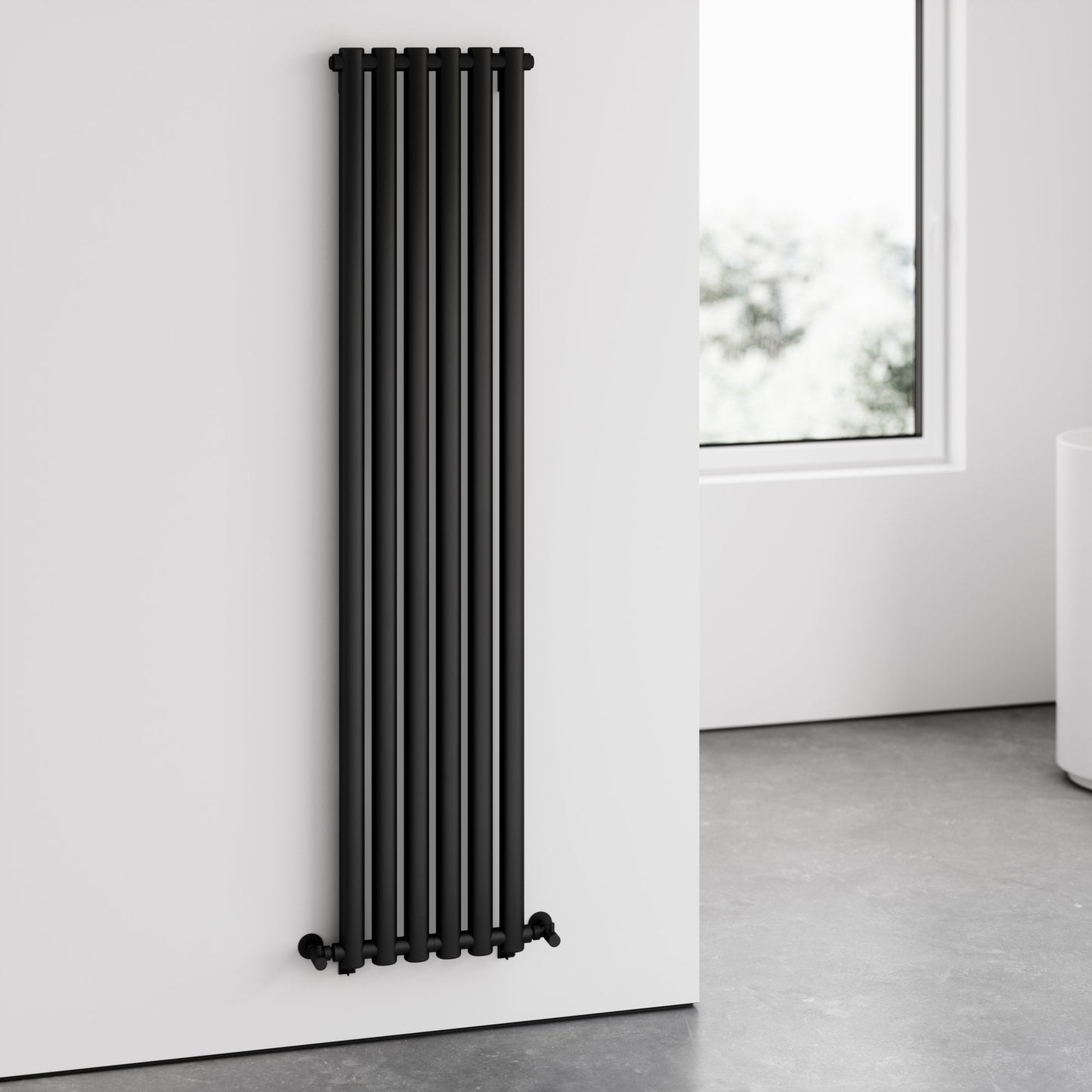 Piolo Matte Black Designer Radiator