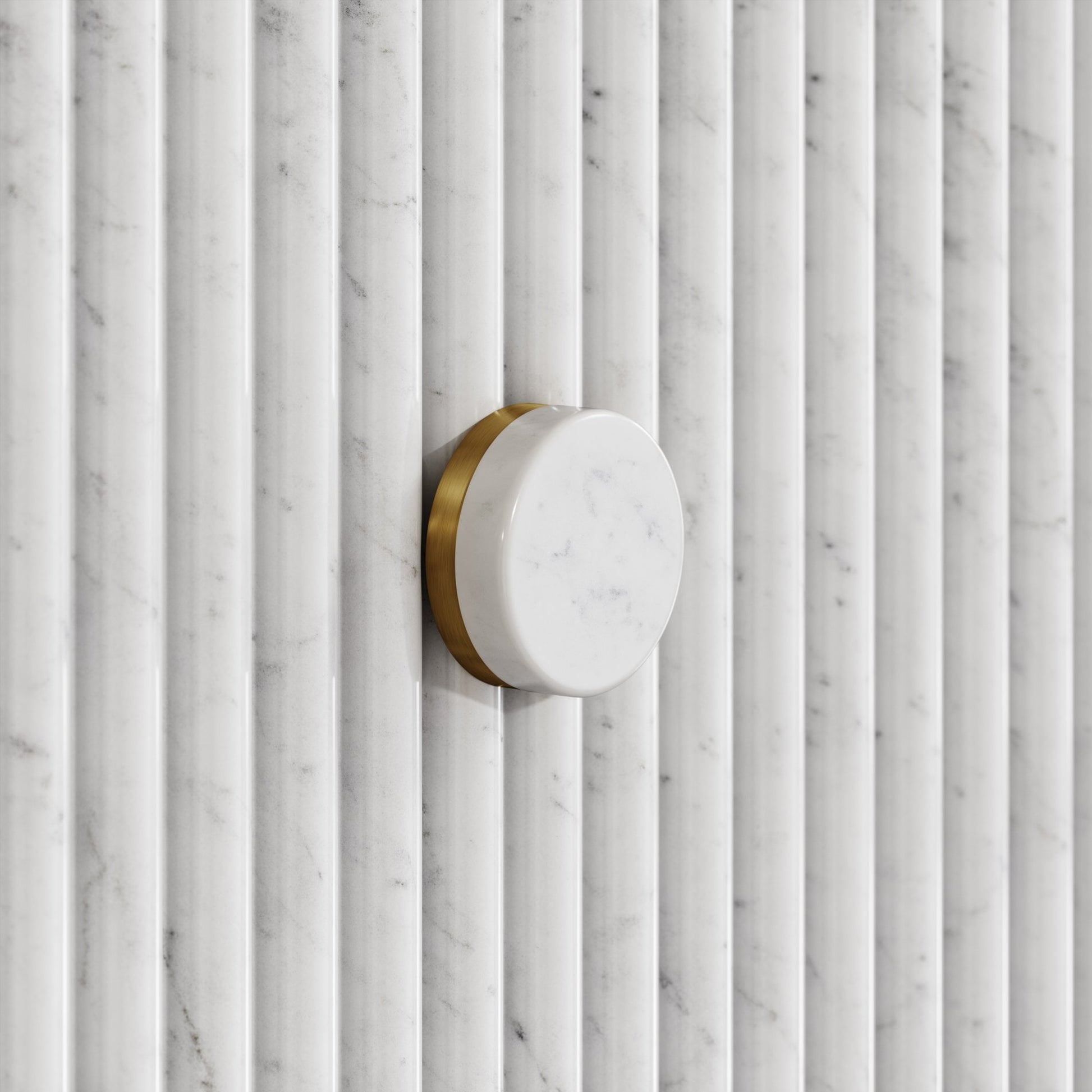 Porto Shower System (Brushed Gold & Carrara Marble)