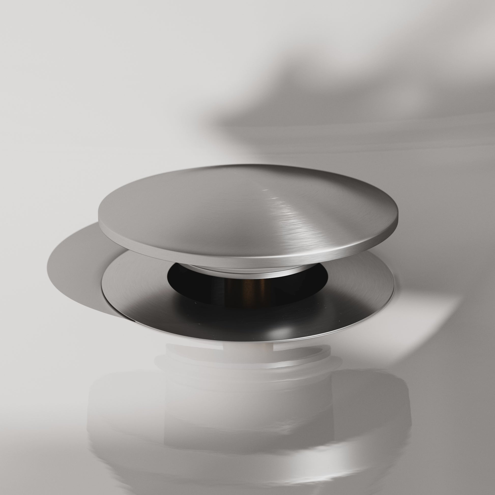 Luxe Brushed Stainless Slotted Click Clack Basin Waste