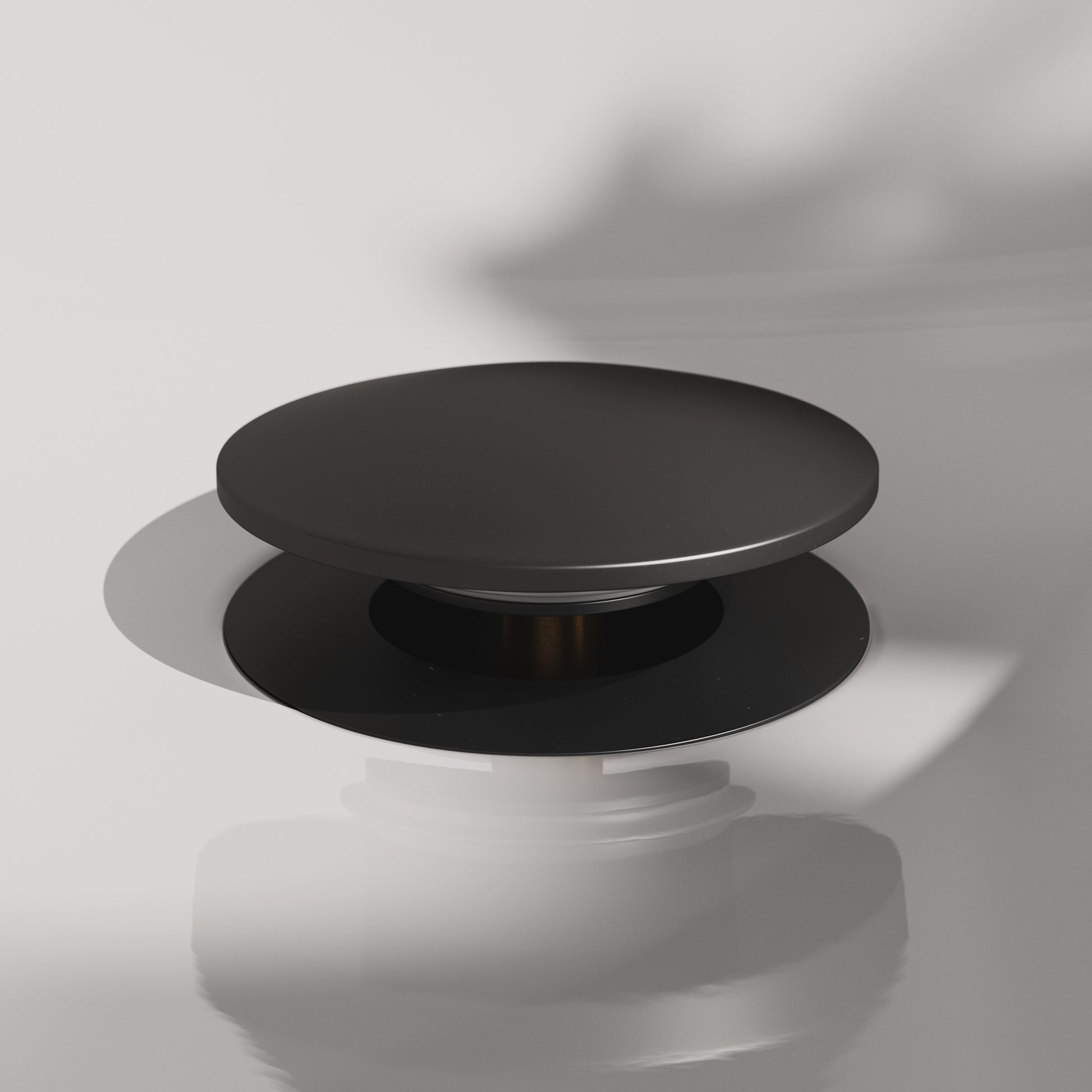 Luxe Matte Black Unslotted Click Clack Basin Waste