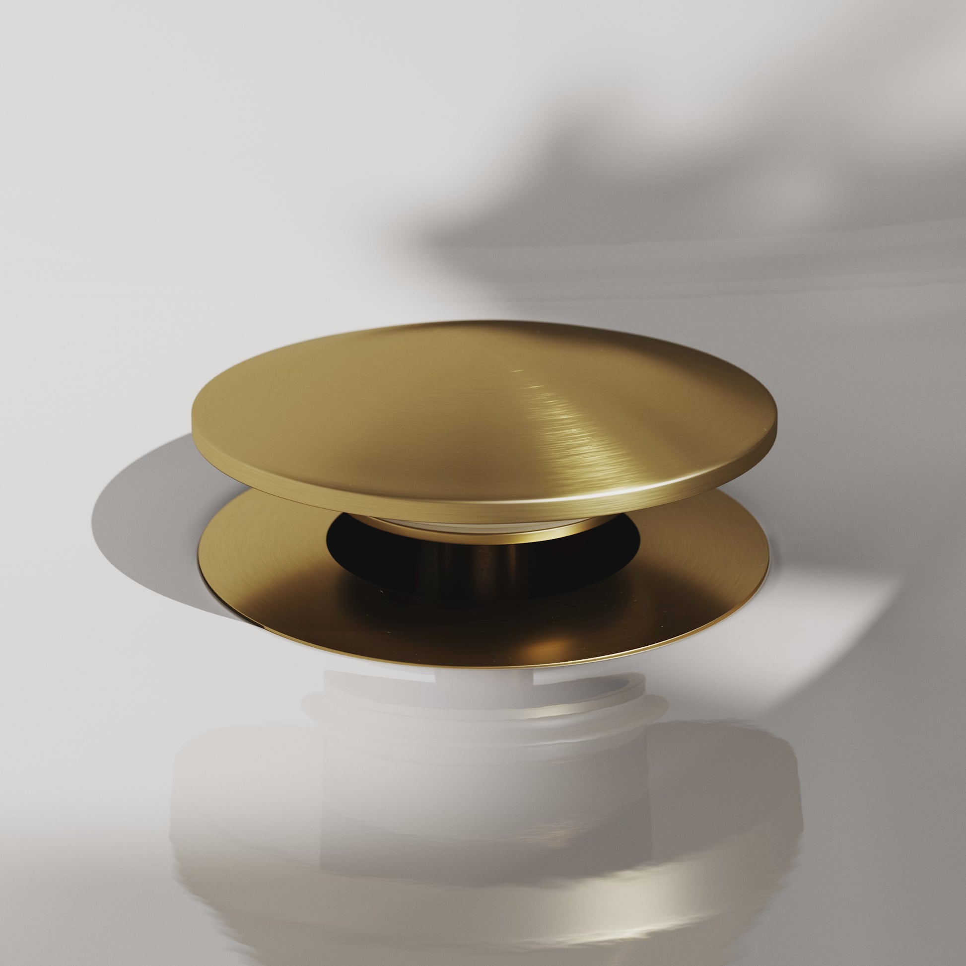 Luxe Brushed Gold Unslotted Click Clack Basin Waste