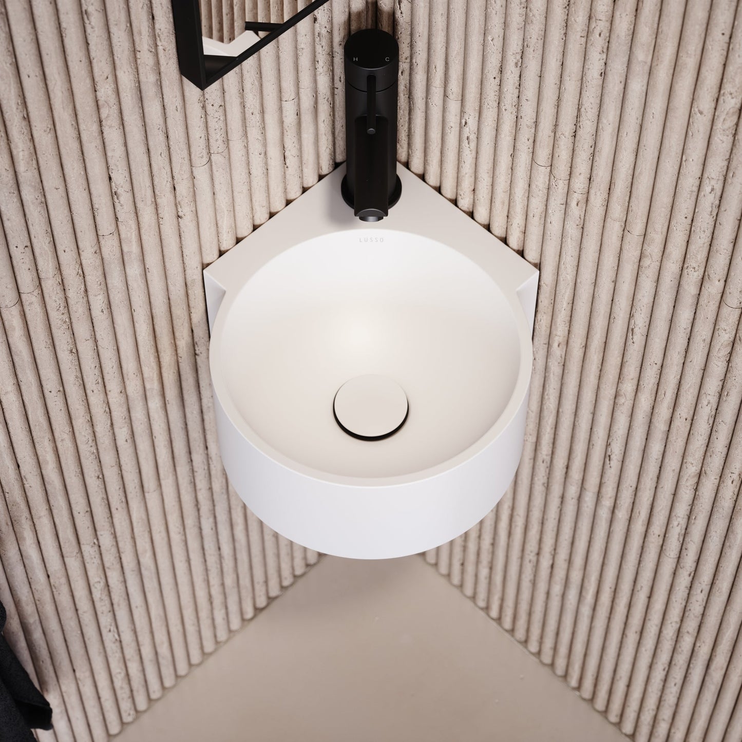 Regal White Micro Corner Basin 300mm