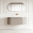 Regent Velvet Beige Curved Wall Hung Vanity Unit 1200mm