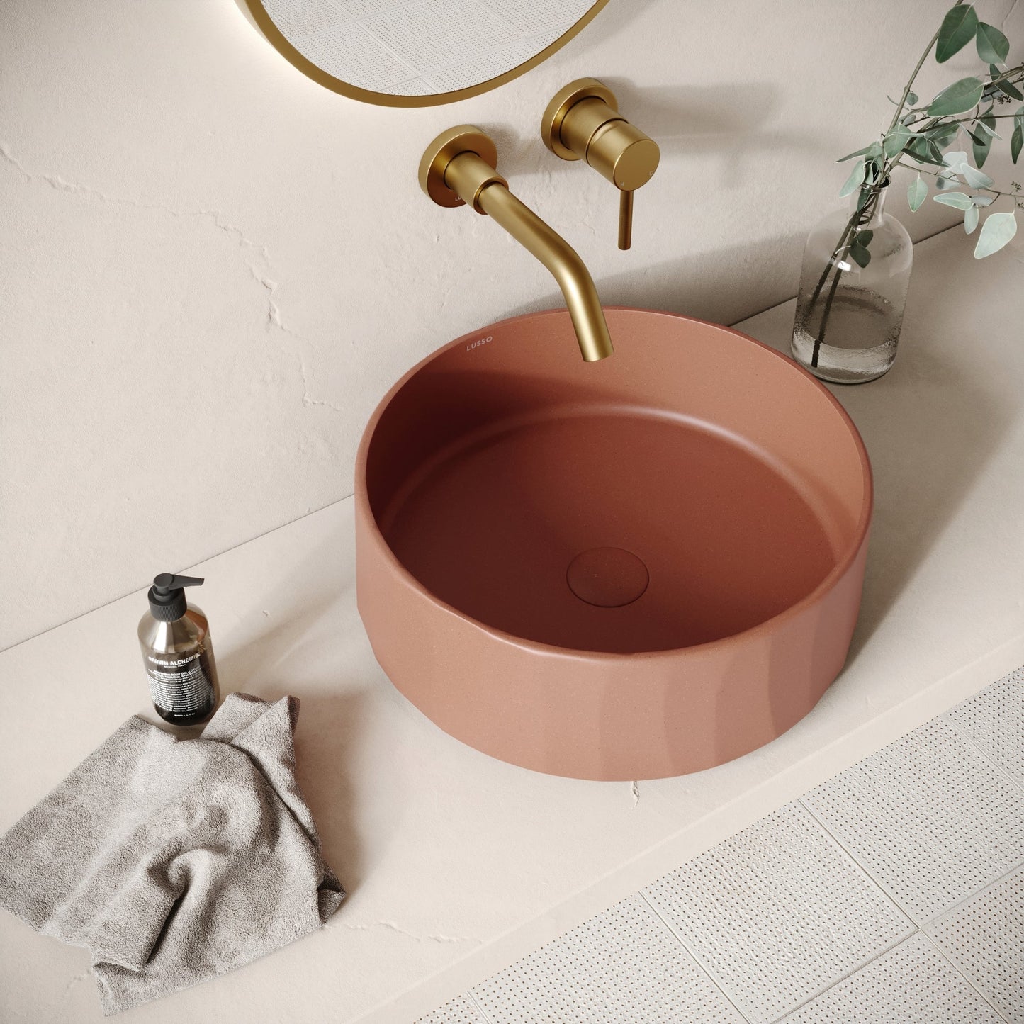 Scolpire Terracotta Concrete Countertop Basin 420mm