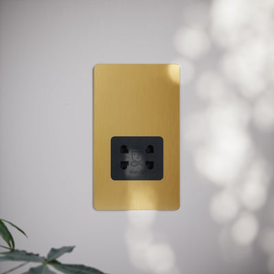 SlimTech Collection Brushed Gold Shaver Socket