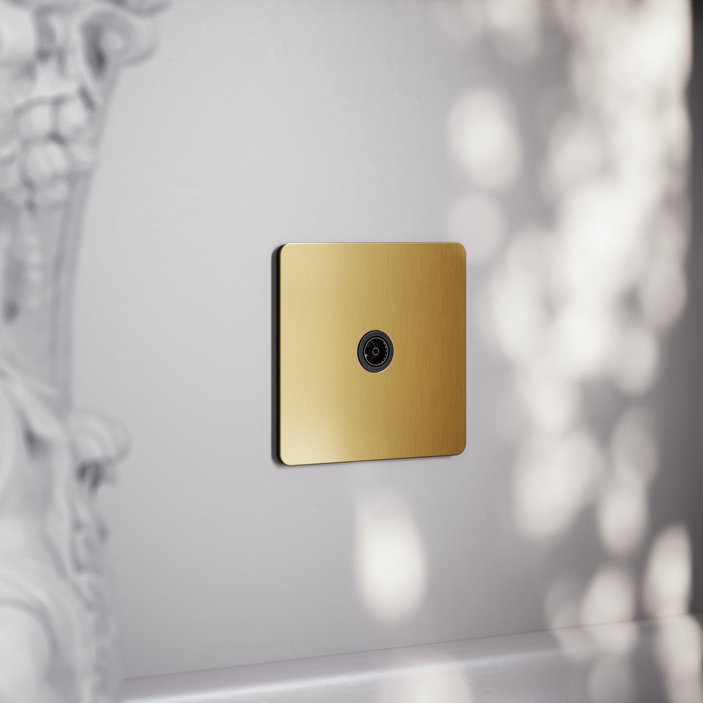 SlimTech Collection Brushed Gold TV Aerial Socket