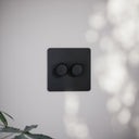SlimTech Collection Matte Black 2 Gang 2 Way Dimmer Switch
