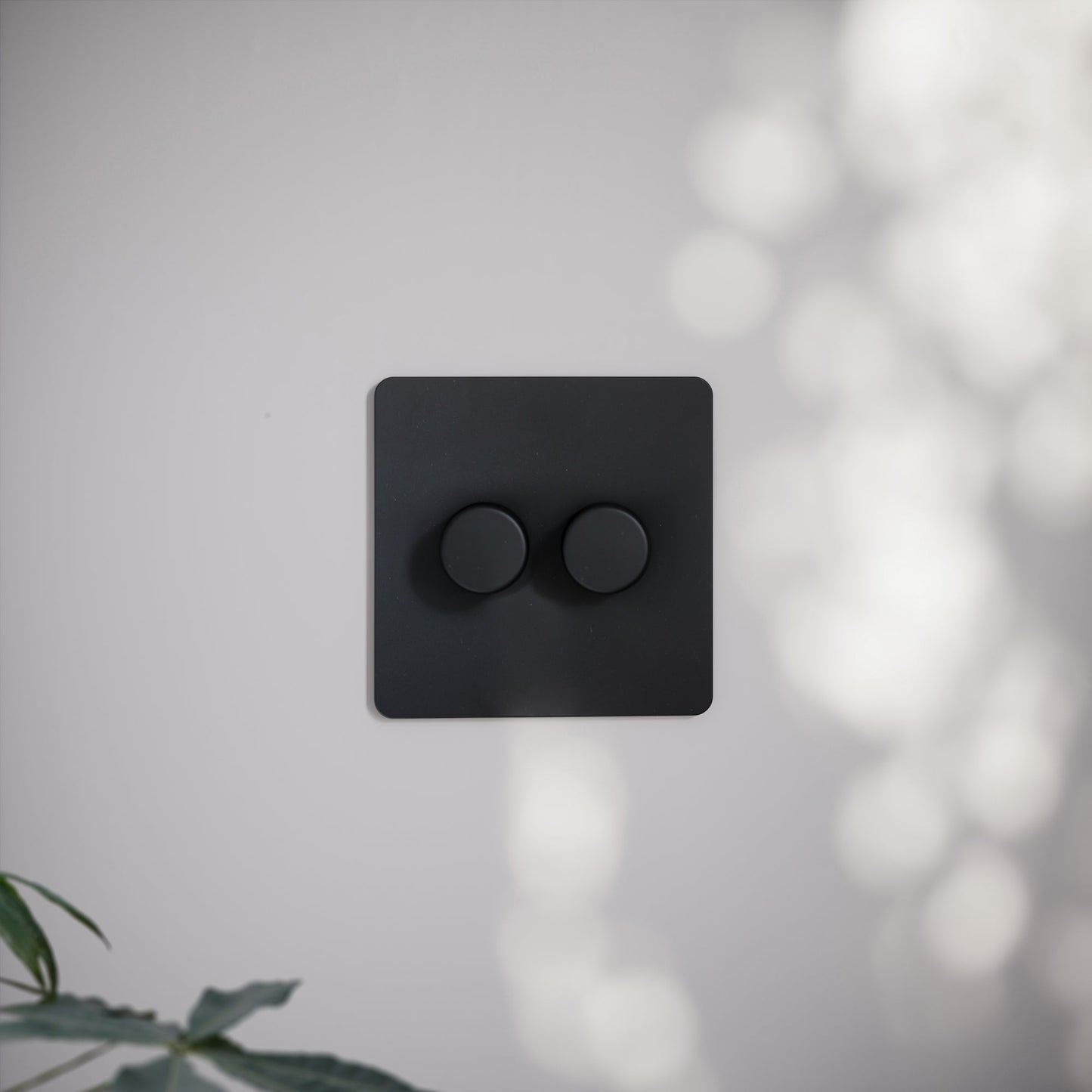 SlimTech Collection Matte Black 2 Gang 2 Way Dimmer Switch