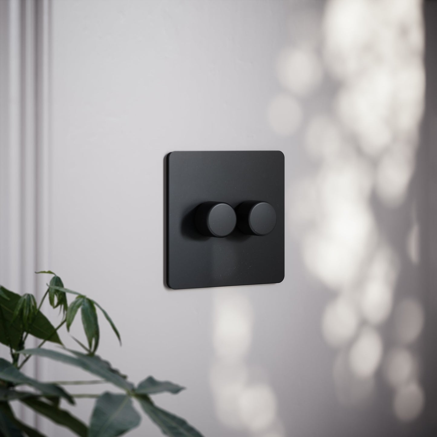 SlimTech Collection Matte Black 2 Gang 2 Way Dimmer Switch