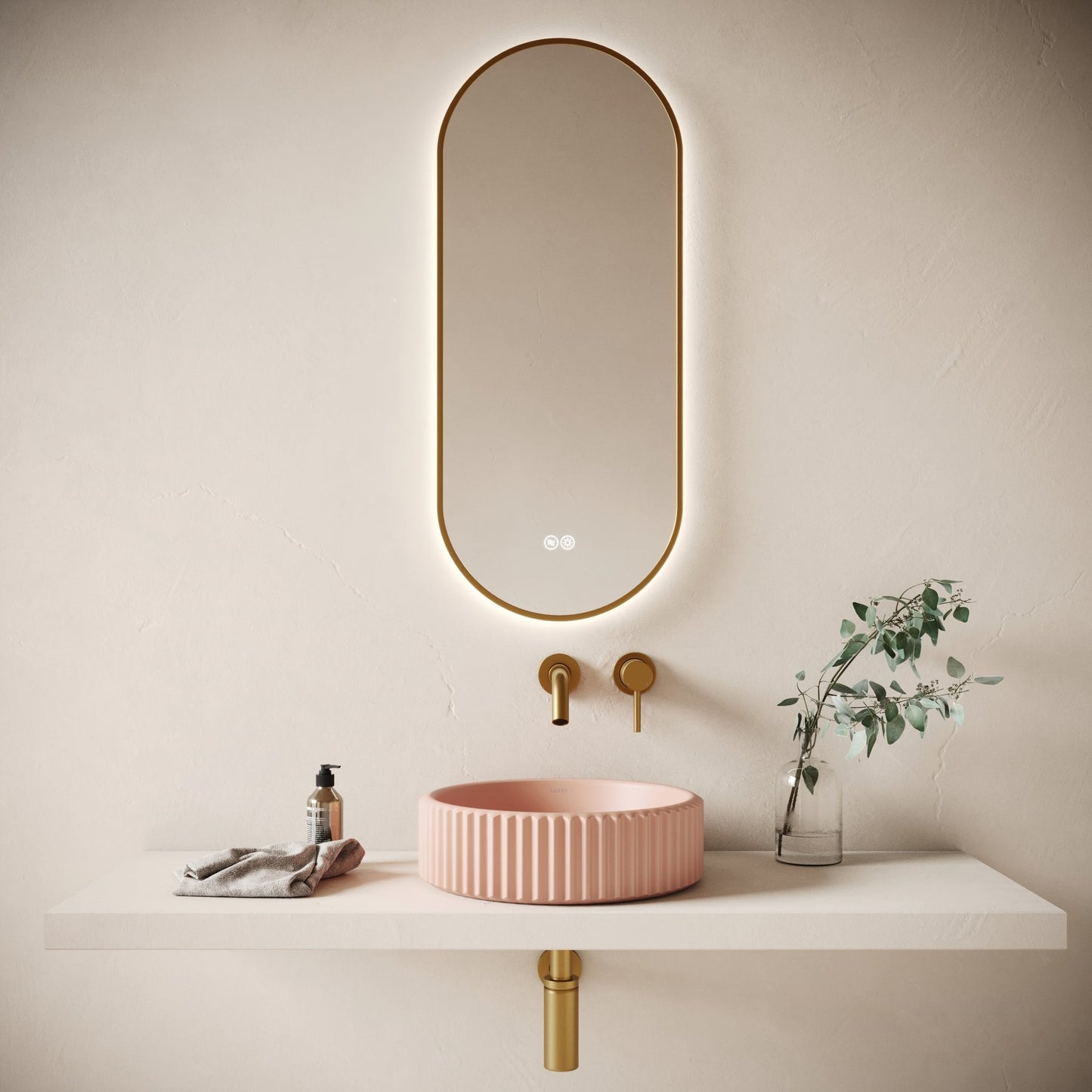 Solco Blush Concrete Countertop Basin 400mm