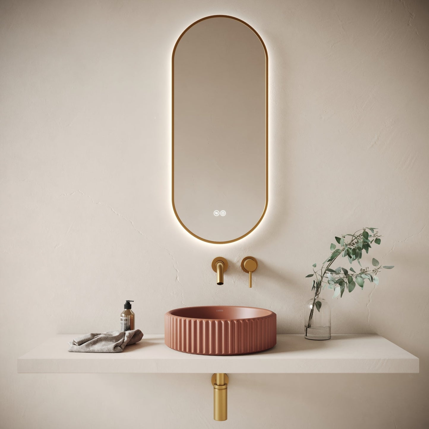 Solco Terracotta Concrete Countertop Basin 400mm