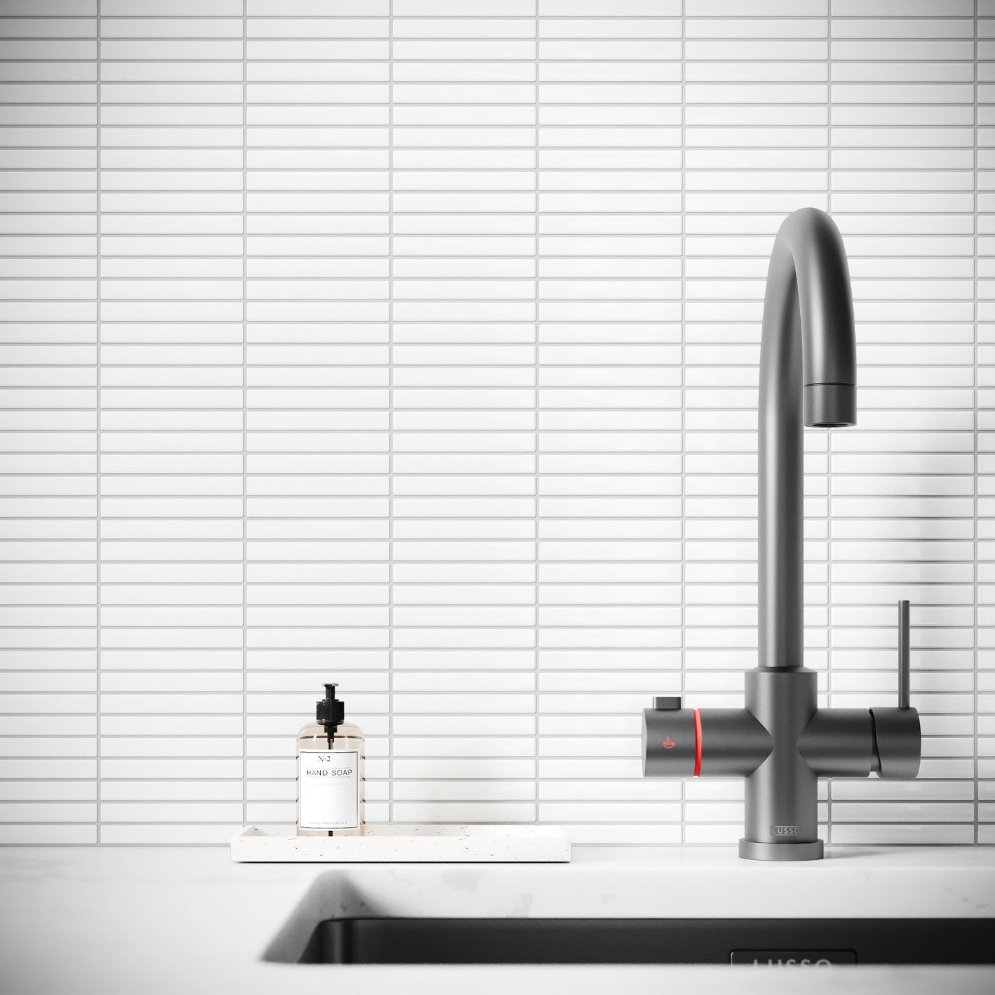 Stick Mosaic Snow Pearl White Glazed Porcelain Wall Tile