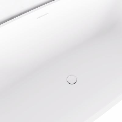 Stone Bath Waste Matte White