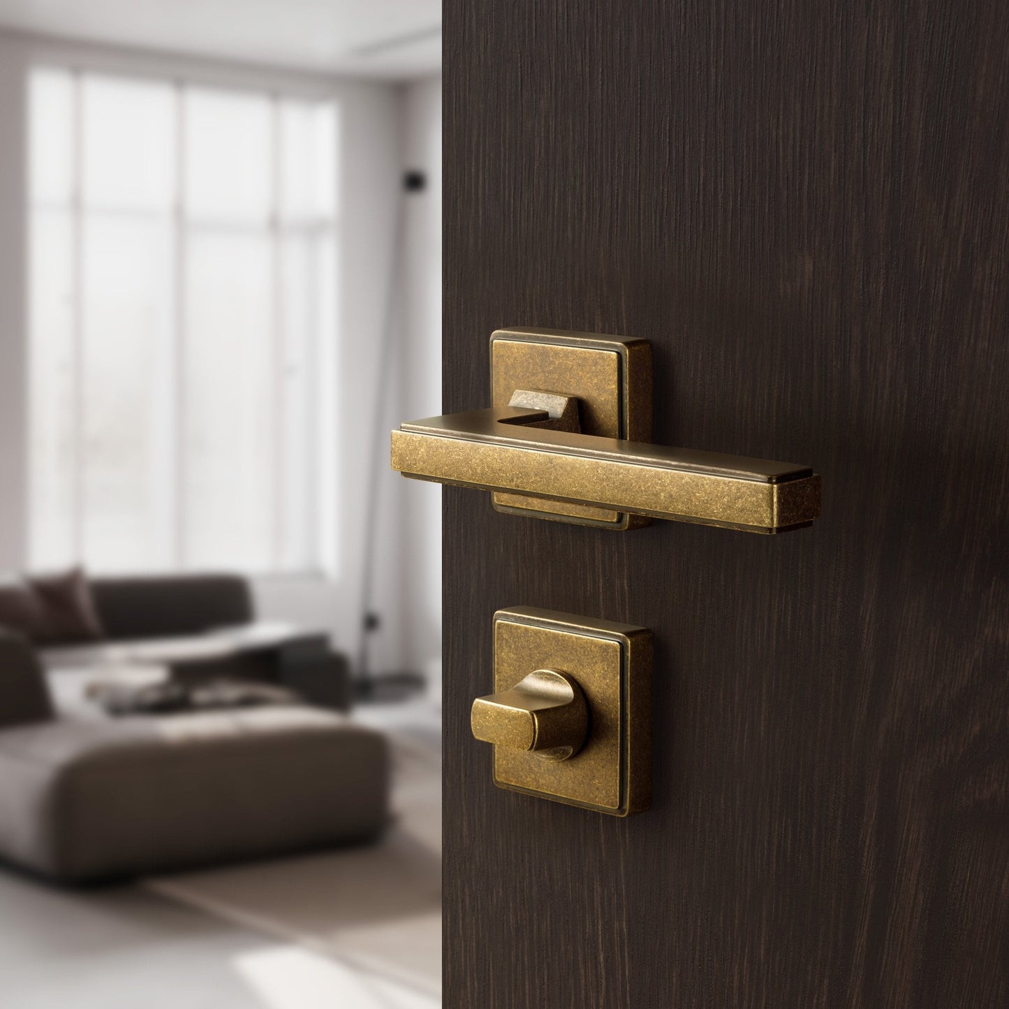 Surrey Aged Bronze WC Thumbturn with Latch